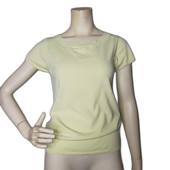 Banana Republic Sweaters - BANANA REPUBLIC Short Sleeve Sweater Light Yellow Womens Size Large NEW